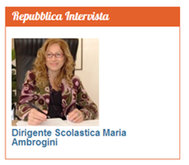 immagine della DS da cui accedere all'intervista sul quotidiano on line Repubblica@scuola 
