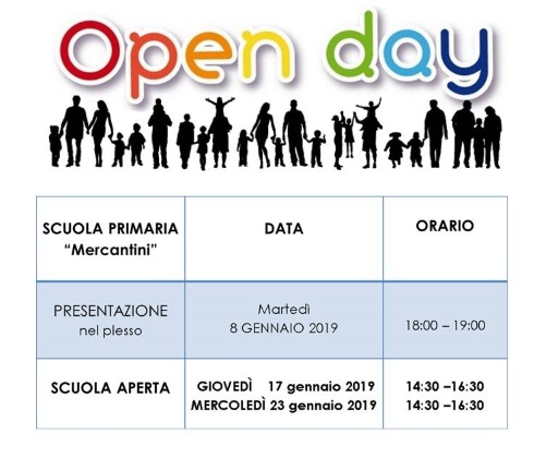 OPEN DAY MERCANTINI 2019