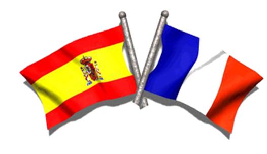 bandiere francia e spagna