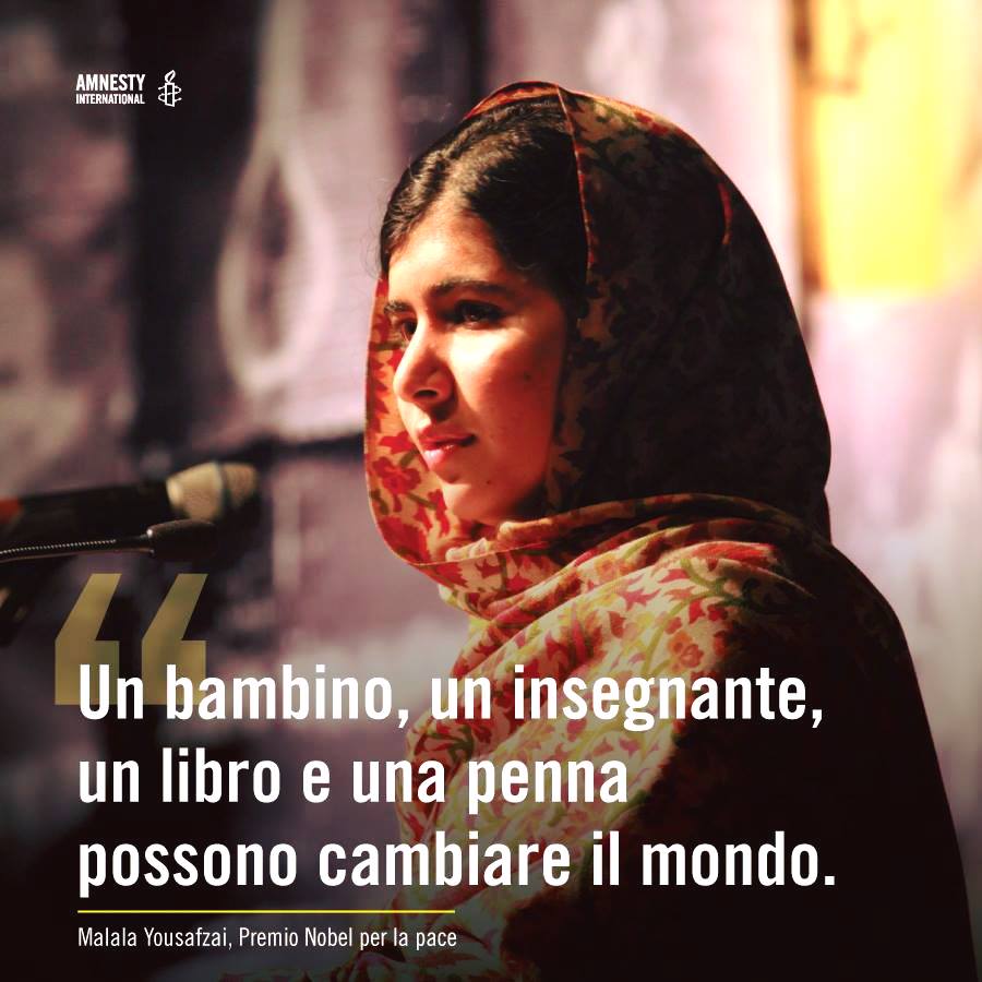 immagine Malala con la sua frase