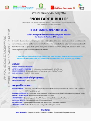 locandina progetto -Non fare il bullo- ridotta