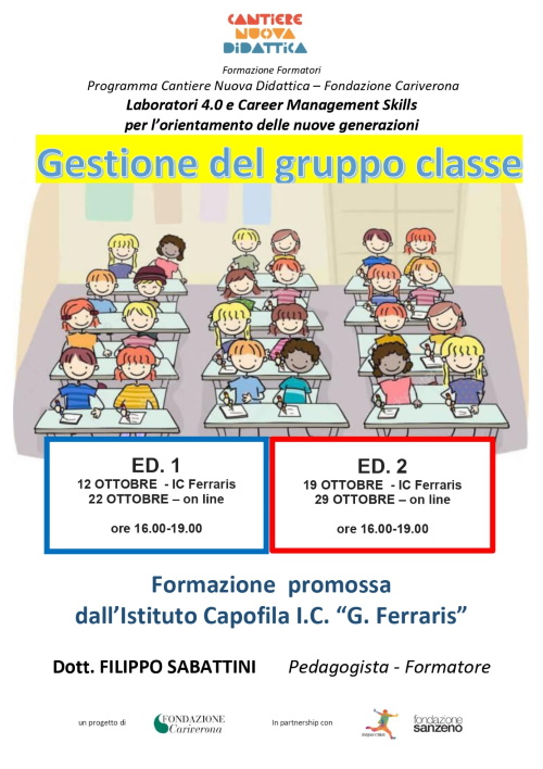 Locandina Gestione gruppo classe Ed.1 e Ed.2
